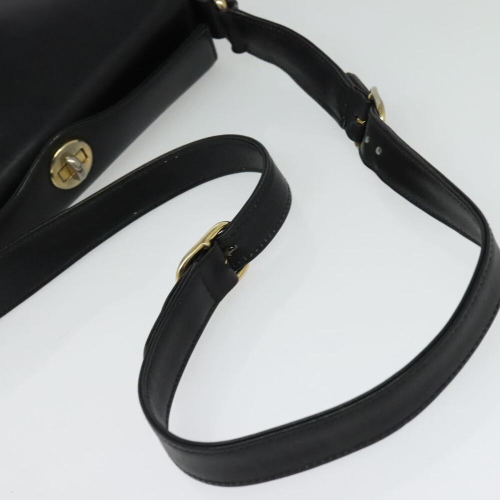 GUCCI Shoulder Bag Leather Black Gold - Picture 7 of 16